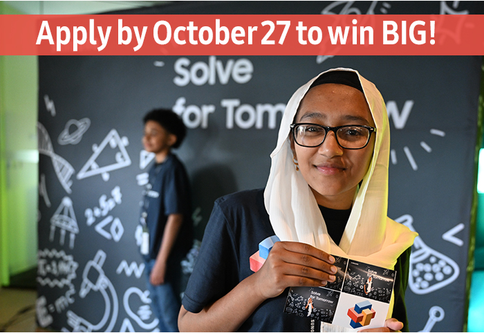 Apply by October 27 to win BIG!