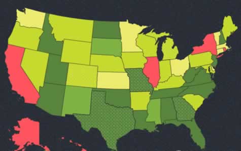 Snapshot of the best and worst states for personal finance literacy.