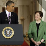 President Obama and Elena Kagan discuss her nomination at the White House. Photo-AP.