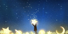 A child holding up a glowing star, illustrating a TED-Ed Lessons video on imagination.