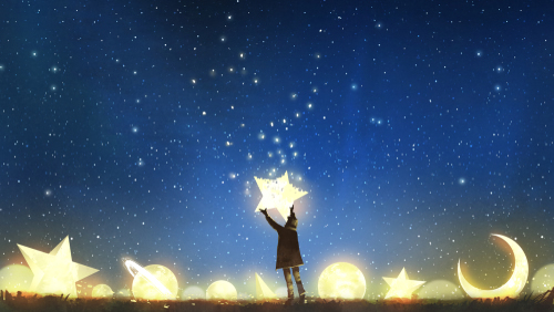 A child holding up a glowing star, illustrating a TED-Ed Lessons video on imagination.