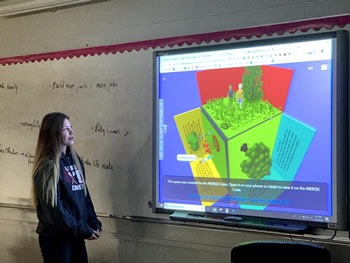 a student using CoSpaces 