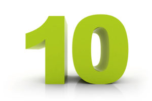 The number 10 signifies the beginning of our countdown of edtech tools and strategies.