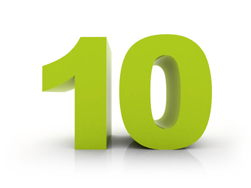 The number 10 signifies the beginning of our countdown of edtech tools and strategies.
