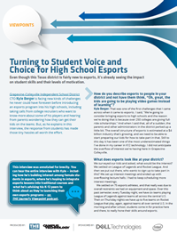 Turning to Student Voice and Choice for High School eSports