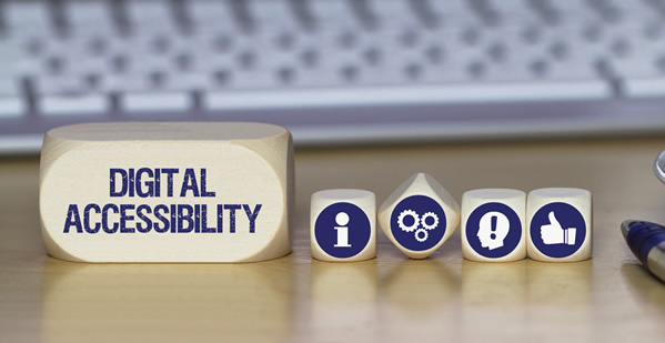 Icons demonstrate digital accessibility, including accessible content for all students.