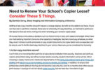 Consider These 5 Things When Renewing  Your School’s Copier Lease