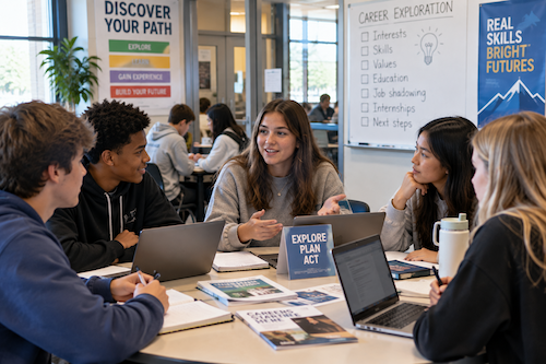 Career exploration should be combined with visible connections to career pathways that align with a student’s interests and aspirations.