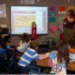 Based on a technology grant submission by first grade teacher, Valerie Gresser, Superstition Springs Elementary School was able to outfit one of its classrooms with high-tech gear, including NEC’s NP400 projector.